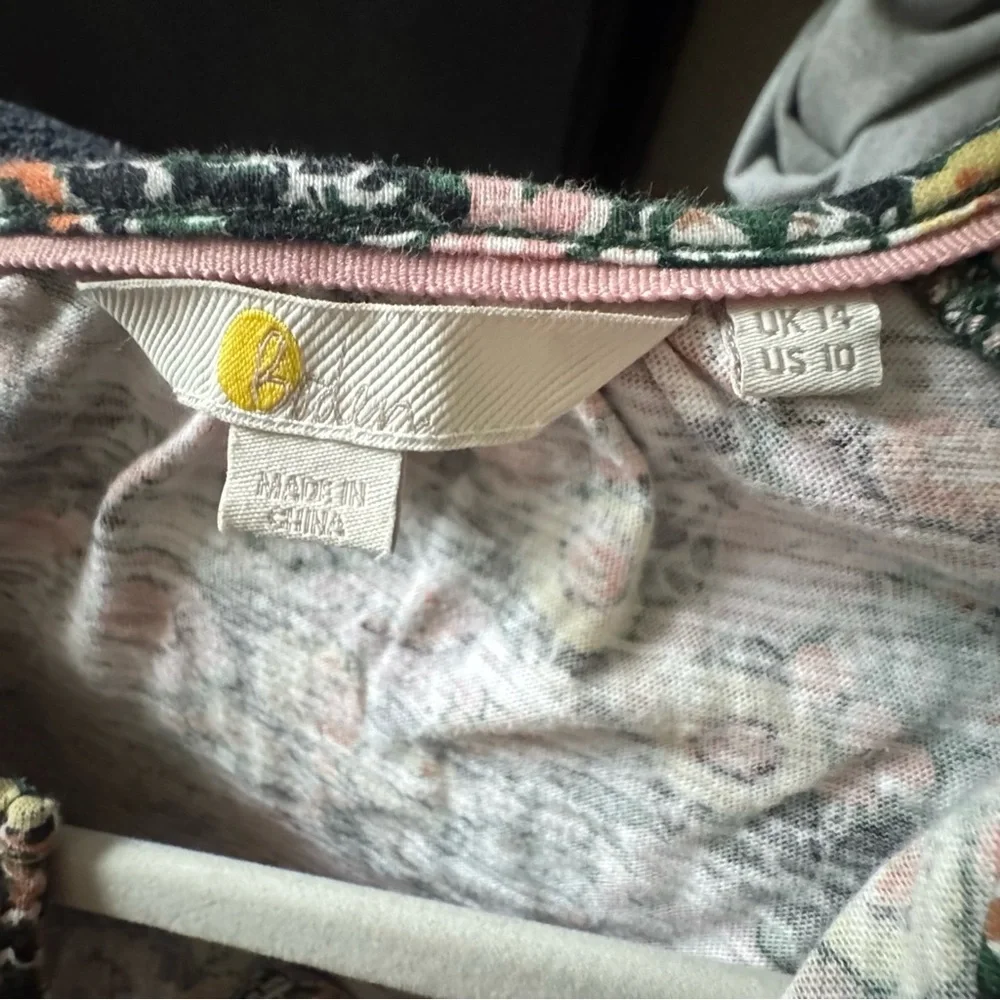 Boden Notch Neck Smocked Frill Top - Picture 5 of 9
